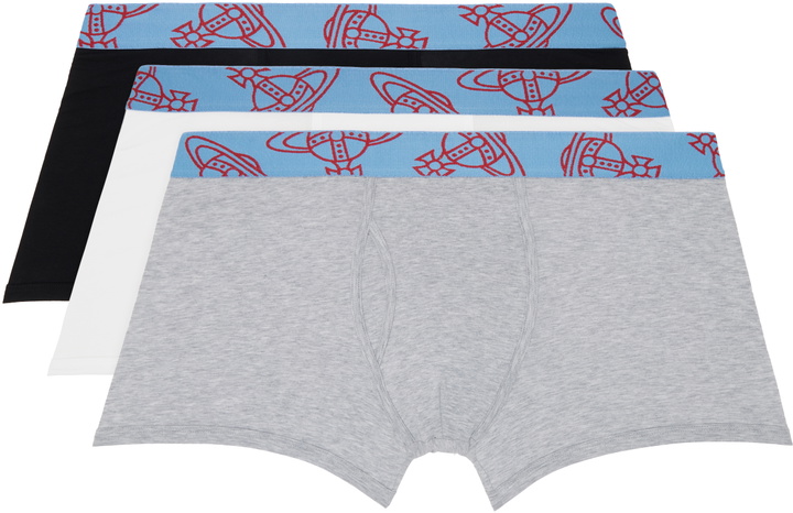 Photo: Vivienne Westwood Three-Pack Multicolor Cotton Boxer Briefs