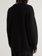 Balenciaga - Crystal-Embellished Cotton Sweater - Black