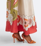 La DoubleJ Muumuu printed silk twill maxi dress