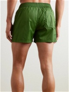Off-White - Straight-Leg Short-Length Logo-Print Swim Shorts - Green