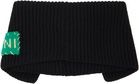 Marni Black Fisherman Rib Wool Pullover Scarf