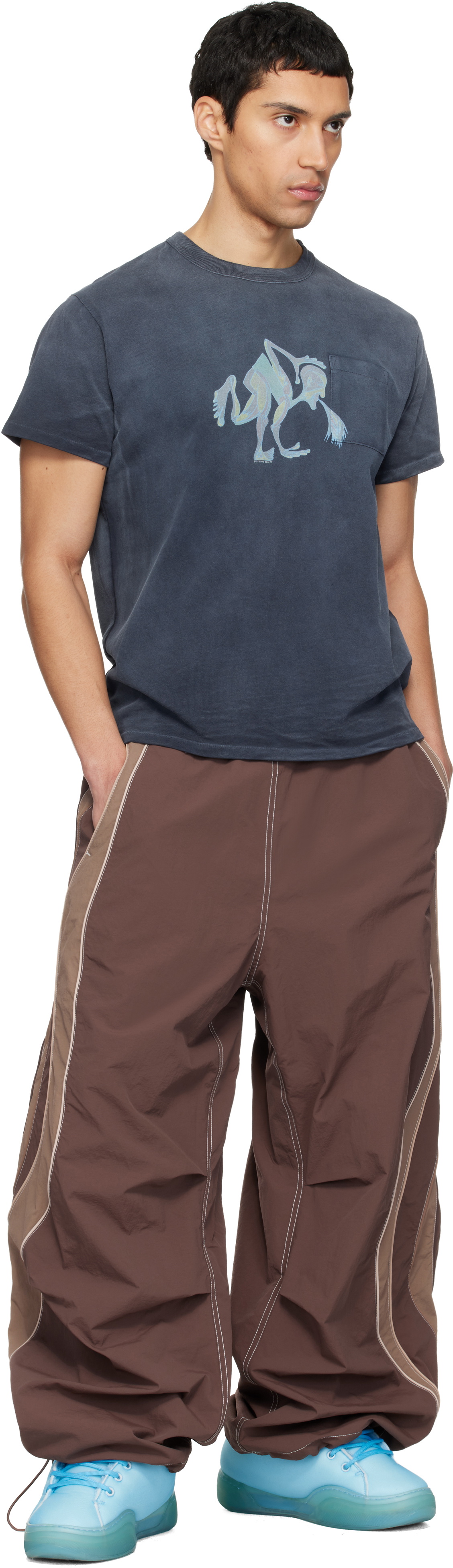 ERL Brown UFO Track Pants