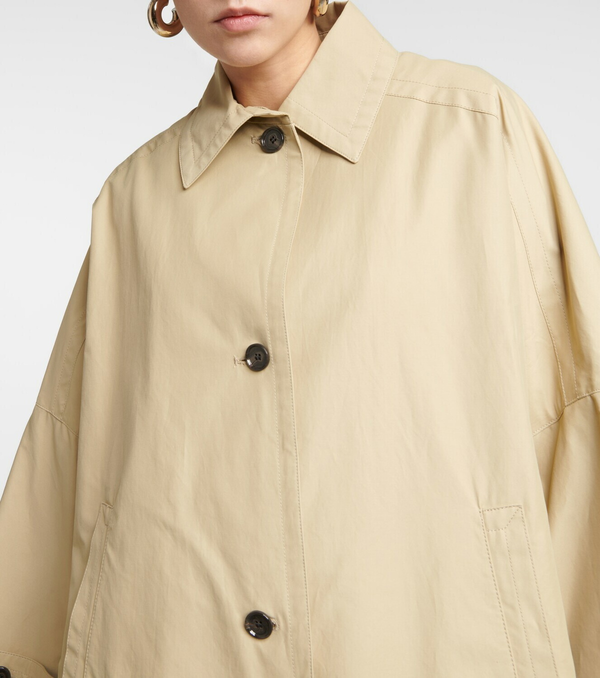 Toteme - Oversized gabardine car coat Toteme