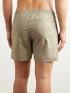 Rhude - Slim-Fit Mid-Length Logo-Print Swim Shorts - Gray