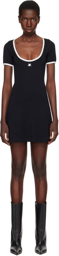 Photo: Courrèges Black Holistic Contrast Minidress