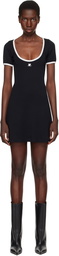Courrèges Black Holistic Contrast Minidress