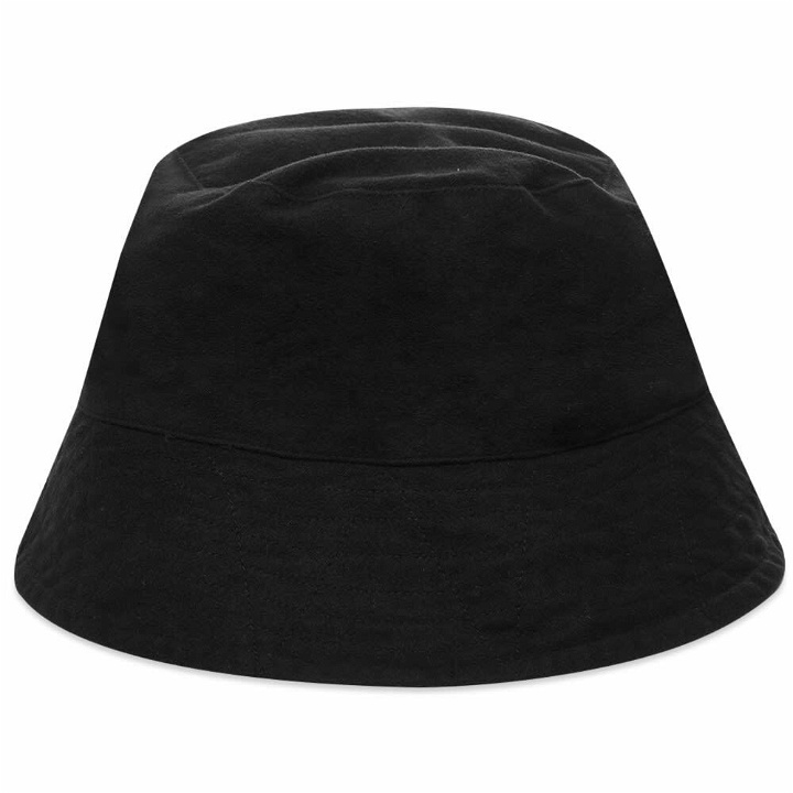 Photo: Engineered Garments Men's Moleskin Bucket Hat in Black