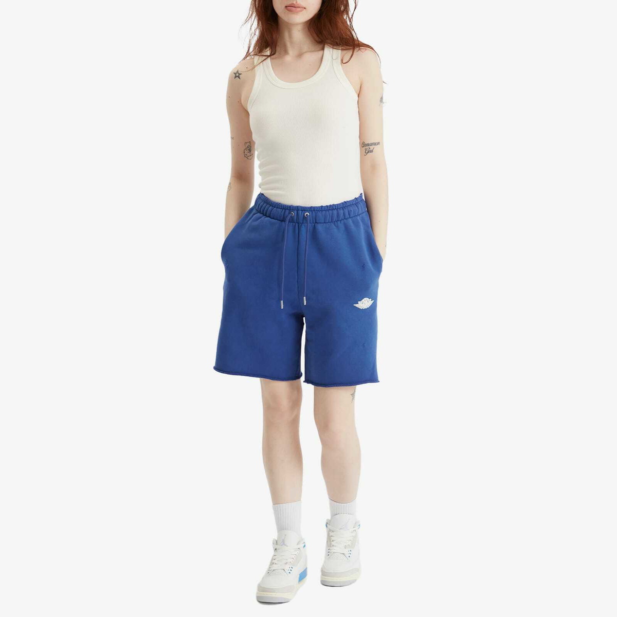Air Jordan Rare Air Pullover Fleece Short in Deep Royal/Sail