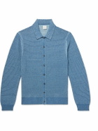 Paul Smith - Waffle-Knit Cotton and Linen-Blend Cardigan - Blue