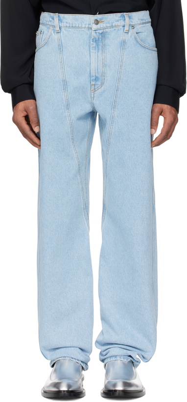 Photo: Mugler Blue Straight Leg Jeans