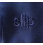 Slip - Embroidered Mulberry Slipsilk Queen Pillowcase - Blue