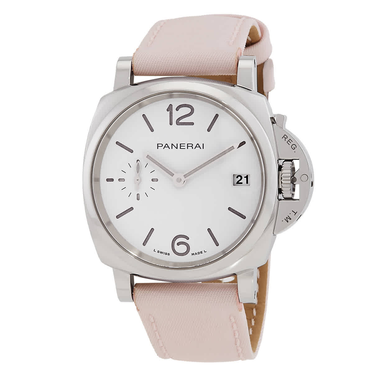 Panerai Luminor Due Re-Nylon Automatic White Dial Ladies Watch PAM01425