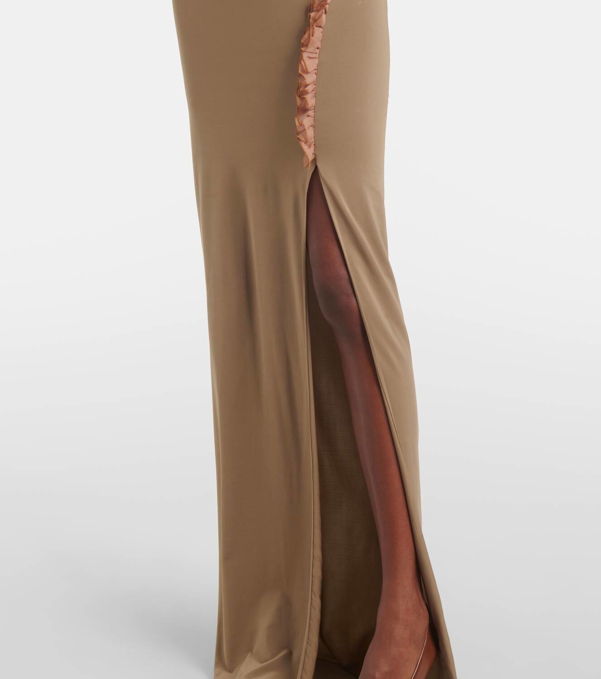 Nensi Dojaka Asymmetric ruffled maxi dress