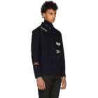 Valentino Blue Dragon Fly Shirt Jacket