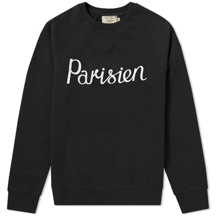 Photo: Maison Kitsun&eacute; Parisien Crew Sweat Black