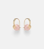 Sydney Evan 14kt gold (585/1000) earrings with diamonds and morganites