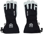 Hestra Black & Off-White Heli Gloves