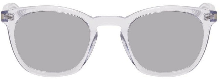 Photo: Saint Laurent Transparent SL 28 Square Sunglasses
