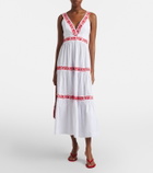 Heidi Klein Petalia embroidered cotton maxi dress