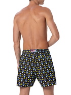 MC2 Saint Barth Man Lightweight Fabric Swim-shorts Lighting Micro Fantasy With Watches Print