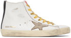 Golden Goose White & Black Francy Classic High-Top Sneakers