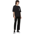 AMI Alexandre Mattiussi Black Oversized Logo Patch T-Shirt