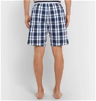 Hugo Boss - Checked Cotton Pyjama Shorts - Navy