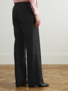 Husbands - Straight-Leg Virgin Wool Trousers - Black