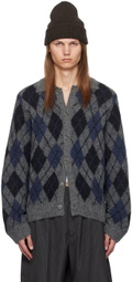 OUR LEGACY Gray & Navy Evening Cardigan