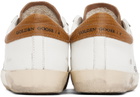 Golden Goose White & Tan Super-Star Sneakers
