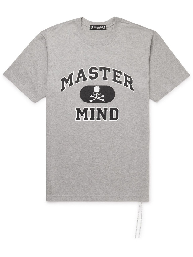 Photo: Mastermind World - Logo-Print Cotton-Jersey T-Shirt - Gray