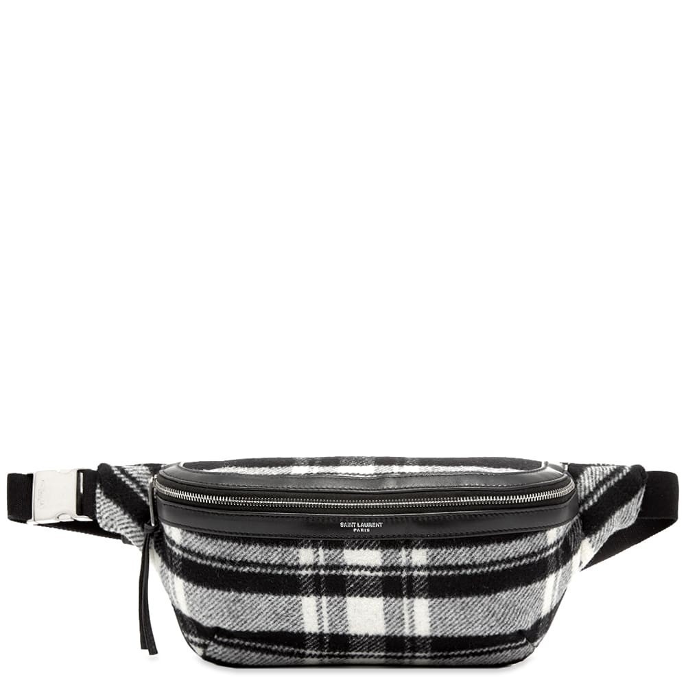 Saint Laurent Flannel Check Waist Bag Saint Laurent