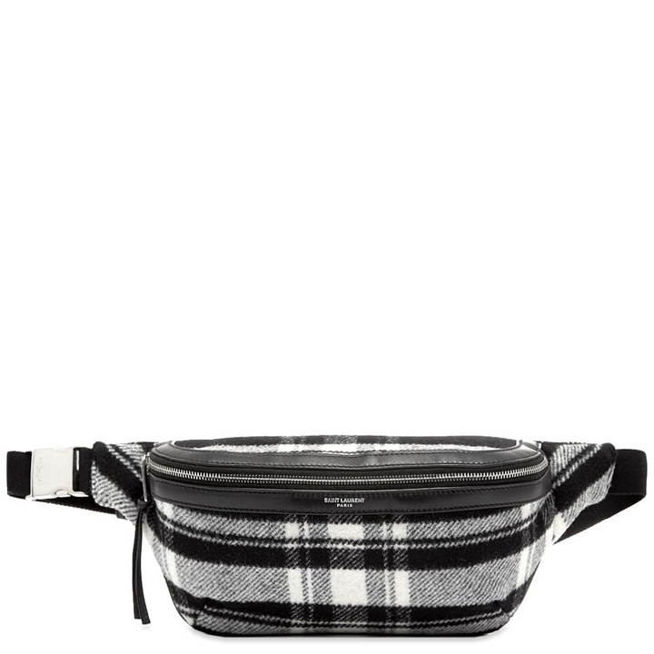 Photo: Saint Laurent Flannel Check Waist Bag