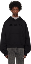 Mugler Black 'Mugler' Logo Hoodie