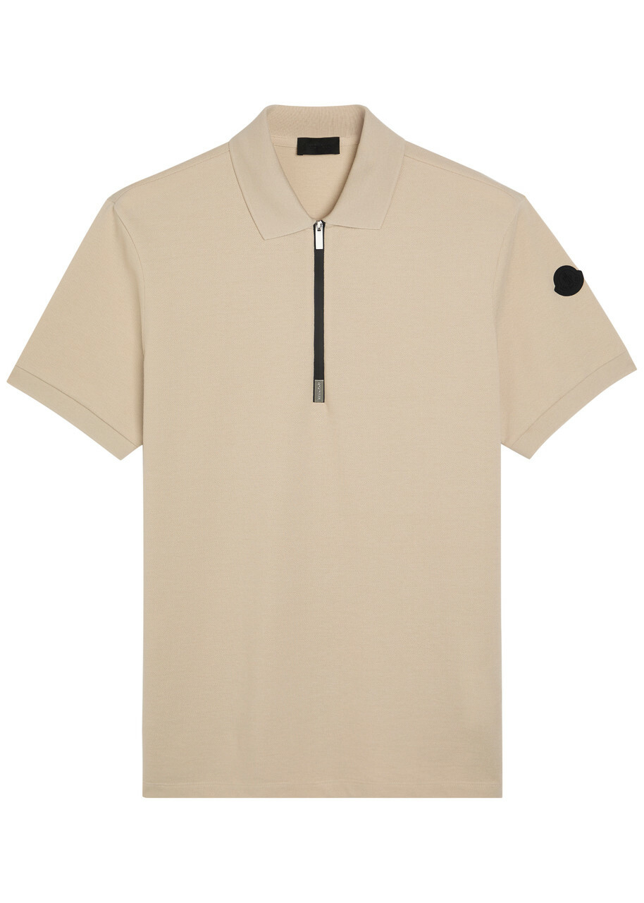 Moncler White Manica Corta Maglia Polo Moncler