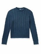 Polo Ralph Lauren - Slim-Fit Cable-Knit Cotton Sweater - Blue