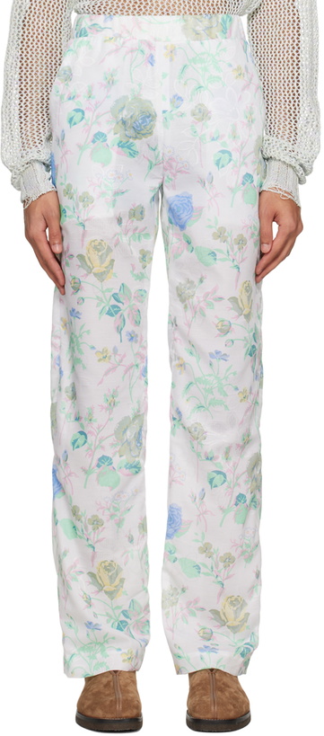 Photo: young n sang White Printed Trousers