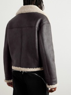 Givenchy - Shearling-Lined Leather Jacket - Brown