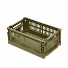 HAY Small Recycled Colour Crate in Olive