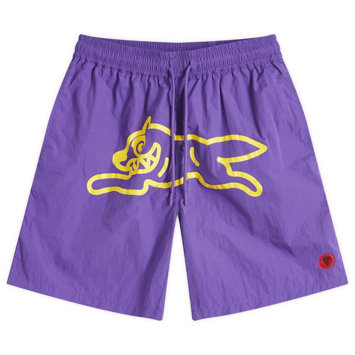 Photo: ICECREAM Men's Running Dog Swim Shorts in Purple