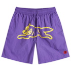 ICECREAM Men's Running Dog Swim Shorts in Purple