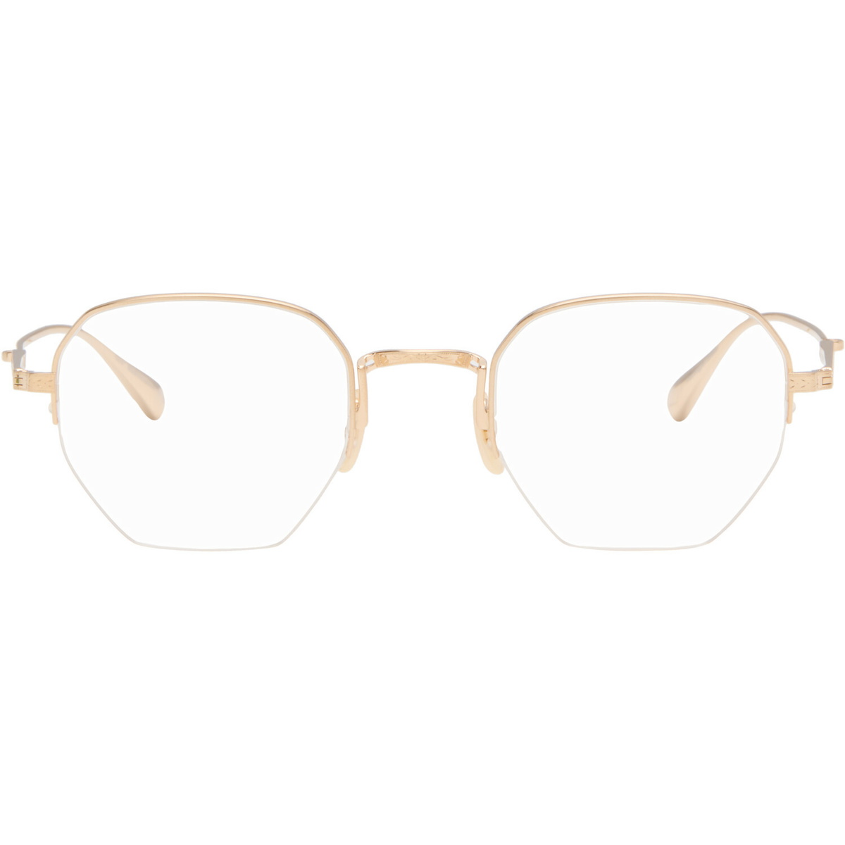 Garrett Leight Gold Alma Glasses