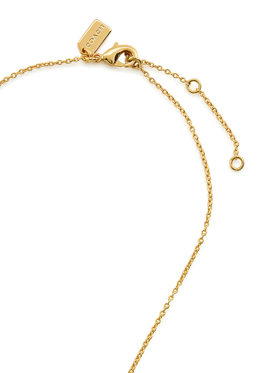 Coach Logo Necklace - Pearl - One Size