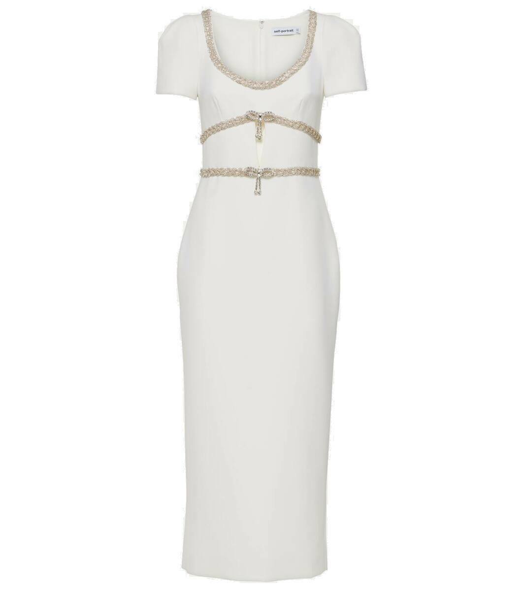 CRYSTAL EMBELLISHED CREPE LONG MIDI SALE