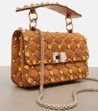 Valentino Garavani Rockstud Spike Small moiré shoulder bag
