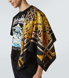 Junya Watanabe Black Sabbath caped cotton jersey T-shirt