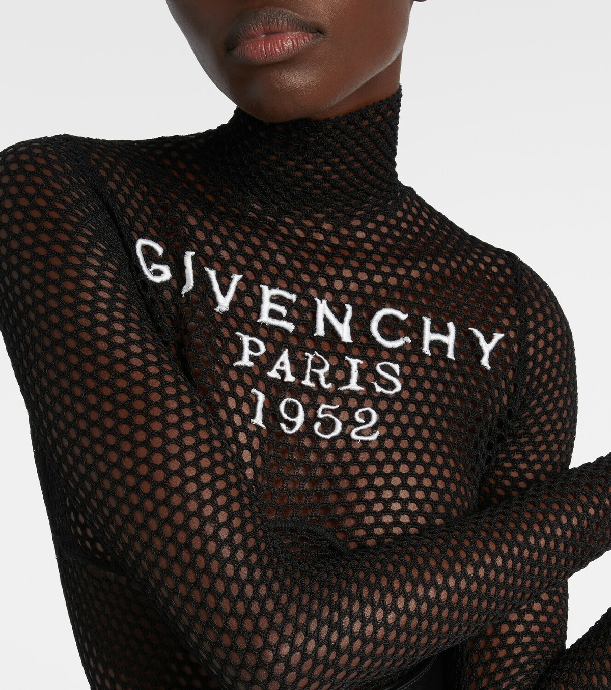 Givenchy Logo mesh bodysuit