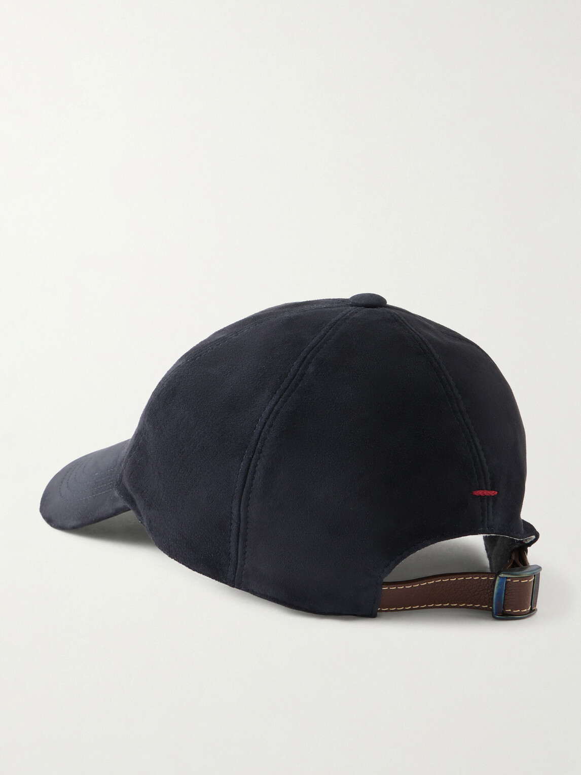 Brunello Cucinelli - Logo-Embroidered Suede Cap - Blue