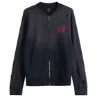 Needles Women's Deconstructed Zipped Sweat in Navy