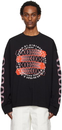 Dries Van Noten Black Printed Long Sleeve T-Shirt